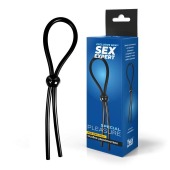Черное силиконовое лассо с шариком для утяжки - Sex Expert - в Арзамасе купить с доставкой