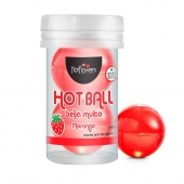 Лубрикант на масляной основе Hot Ball Beija Muito с ароматом клубники (2 шарика по 3 гр.) - HotFlowers - купить с доставкой в Арзамасе