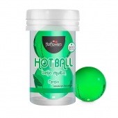 Лубрикант на масляной основе Hot Ball Beija Muito с ароматом мяты (2 шарика по 3 гр.) - HotFlowers - купить с доставкой в Арзамасе