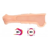 Телесная фантазийная насадка на член Cock Sleeve Size L - KOKOS - в Арзамасе купить с доставкой