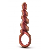 Коричневый анальный стимулятор Spiral Loop Copper Anal Plug - 13,3 см. - Blush Novelties