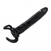 Чёрная насадка-фаллос для двойного проникновения INFLATABLE DILDO SLIM DONG  - 13,5 см. - Toyz4lovers - в Арзамасе купить с доставкой