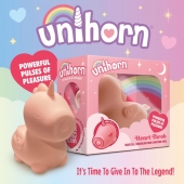 Персиковый клиторальный стимулятор Unihorn Heart Throb с режимом пульсации - Unihorn