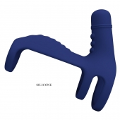 Синяя вибронасадка на пенис Vibrating Penis Sling - Baile - в Арзамасе купить с доставкой