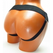 Трусики для страпона коричневого цвета - БДСМ Арсенал - купить с доставкой в Арзамасе