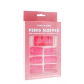 Набор из 7 розовых насадок на пенис ONE-A-DAY PENIS SLEEVES PINK - Seven Creations - в Арзамасе купить с доставкой
