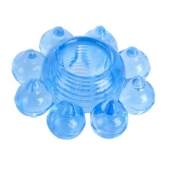 Голубая гелевая насадка-цветок - Toyfa Basic - в Арзамасе купить с доставкой