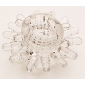 Прозрачное гелевое эрекционное кольцо с шипиками - Toyfa Basic - в Арзамасе купить с доставкой