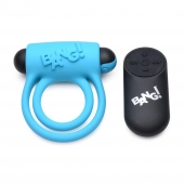 Голубое эрекционное виброкольцо 28X Remote Control Vibrating Cock Ring   Bullet - XR Brands - в Арзамасе купить с доставкой