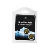 Набор из 2 шариков с массажным маслом Brazilian Balls с ледяным эффектом - Secret Play - купить с доставкой в Арзамасе