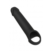 Черная насадка-удлинитель с вибрацией Vibrating Extender With Remote - Dream Toys - в Арзамасе купить с доставкой