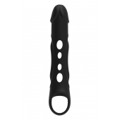 Черная насадка-удлинитель Vibrating Extender With Remote с вибрацией - Dream Toys - в Арзамасе купить с доставкой