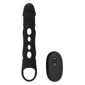 Черная насадка-удлинитель Vibrating Extender With Remote с вибрацией - Dream Toys - в Арзамасе купить с доставкой