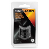 Черное эрекционное кольцо на мошонку Beef Ball Stretcher Snug X Long - Blush Novelties - в Арзамасе купить с доставкой