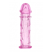 Розовая насадка фаллической формы - 12,5 см. - A-toys - в Арзамасе купить с доставкой