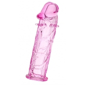 Розовая насадка фаллической формы - 12,5 см. - A-toys - в Арзамасе купить с доставкой