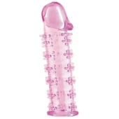 Розовая насадка на пенис с шипами - 12,5 см. - A-toys - в Арзамасе купить с доставкой