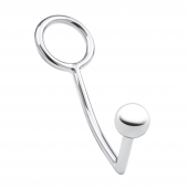 Кольцо на пенис с анальным стимулятором Stainless Steel Anal Hook   Cock Ring - BlueLine - в Арзамасе купить с доставкой