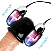 Черная стимулирующая насадка для головки полового члена Multi Speed Vibrating Penis Head Teaser - XR Brands - в Арзамасе купить с доставкой