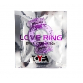 Фиолетовое виброкольцо с двумя вибропульками - Toyfa Basic - в Арзамасе купить с доставкой