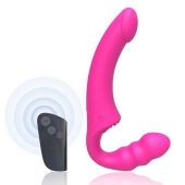 Розовый безремневой страпон Straples Strap-On Dildo - Erokay - купить с доставкой в Арзамасе