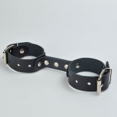 Черные кожаные наручники-фиксатор - Sitabella - купить с доставкой в Арзамасе