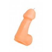 Оранжевая свеча в форме пениса - 47 гр. - Pecado - купить с доставкой в Арзамасе