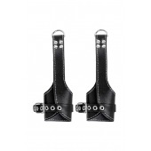 Черные подвесы с белой строчкой - Pecado - купить с доставкой в Арзамасе