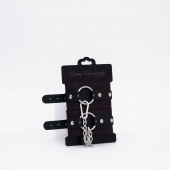 Черно-красные кожаные оковы - Crazy Handmade - купить с доставкой в Арзамасе