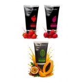 Набор из 3 съедобных лубрикантов JUJU (клубника, малина, тропические фрукты) - JuJu - купить с доставкой в Арзамасе