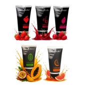 Набор из 5 съедобных лубрикантов JUJU (клубника, малина, тропические фрукты, вишня, грейпфрут) - JuJu - купить с доставкой в Арзамасе Набор из 5 съедобных лубрикантов JUJU (клубника, малина, тропические фрукты, вишня, грейпфрут) - JuJu - купить с доставкой в Арзамасе