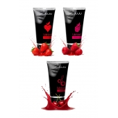 Набор из 3 съедобных лубрикантов JUJU (клубника, малина, вишня) - JuJu - купить с доставкой в Арзамасе