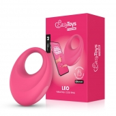 Розовое интерактивное эрекционное виброкольцо Leo - Easy toys - в Арзамасе купить с доставкой