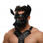 Черная кожаная маска «Собака» - Crazy Handmade - купить с доставкой в Арзамасе