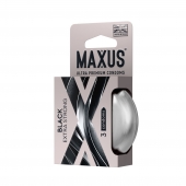 Черные утолщенные презервативы MAXUS Extra Strong с железным кейсом - 3 шт. - Maxus - купить с доставкой в Арзамасе