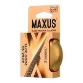 Точечные презервативы MAXUS 2000 Amazing Dots с железным кейсом - 3 шт. - Maxus - купить с доставкой в Арзамасе