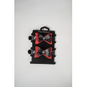 Черно-красные кожаные наручники с бантиками - Crazy Handmade - купить с доставкой в Арзамасе Черно-красные кожаные наручники с бантиками - Crazy Handmade - купить с доставкой в Арзамасе