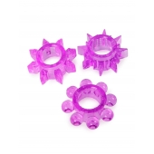 Набор из 3 лиловых эрекционных колец различной формы - Erowoman-Eroman - в Арзамасе купить с доставкой
