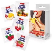 Набор из 5 саше съедобных смазок Tutti-Frutti - Биоритм - купить с доставкой в Арзамасе Набор из 5 саше съедобных смазок Tutti-Frutti - Биоритм - купить с доставкой в Арзамасе