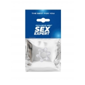 Прозрачное эластичное эрекционное кольцо с 6 шариками - Sex Expert - в Арзамасе купить с доставкой