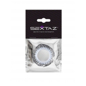 Эластичное эрекционное колечко с черными «ресничками» - Sextaz - в Арзамасе купить с доставкой