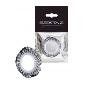 Эластичное эрекционное колечко с черными «ресничками» - Sextaz - в Арзамасе купить с доставкой