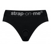 Черные трусики для насадок Heroine Lingerie Harness - size XL - Strap-on-me - купить с доставкой в Арзамасе