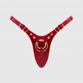 Красный пояс для фиксации насадок Strap-On-Me Leatherette Harness Fabulous - Strap-on-me - купить с доставкой в Арзамасе