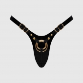 Черный пояс для фиксации насадок Strap-On-Me Leatherette Harness Fabulous - Strap-on-me - купить с доставкой в Арзамасе