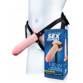 Мужской полый страпон на регулируемых ремешках - 22 см. - Sex Expert - купить с доставкой в Арзамасе