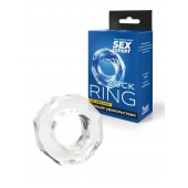 Прозрачное эрекционное кольцо в форме гайки - Sex Expert - в Арзамасе купить с доставкой