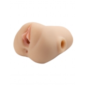 Телесный мастурбатор с вибрацией Double Pounder Vibrating Squeeze Stroker - Pipedream - в Арзамасе купить с доставкой