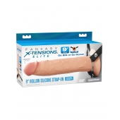Телесный пустотелый фаллопротез 9’’ Hollow Silicone Strap-On - 24,1 см. - Pipedream - купить с доставкой в Арзамасе