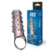 Дымчатая насадка на пенис с шипами и выпуклостями - 12 см. - Sex Expert - в Арзамасе купить с доставкой